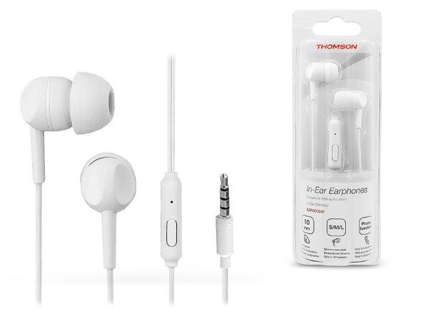 Thomson sztereó felvevős fülhallgató - 3,5 mm jack - Thomson EAR3005W In-Ear
Earphones - fehér