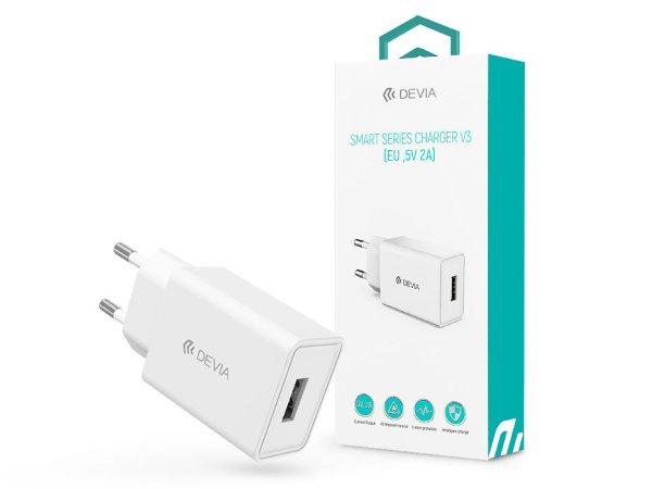 Devia USB hálózati töltő adapter - 10W - Devia Smart Series Charge V3 -
fehér