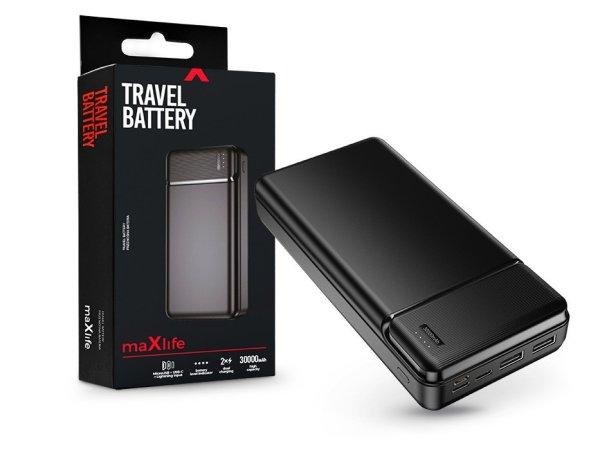 Maxlife hordozható külső akkumulátor / power bank - 30.000 mAh - Maxlife
MXPB-01- 2xUSB + microUSB + Type-C + Lightning - fekete