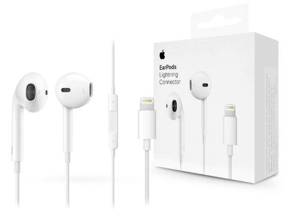 Apple gyári sztereó felvevős fülhallgató Lightning csatlakozóval,
mikrofonnal - MMTN2ZM/A - fehér