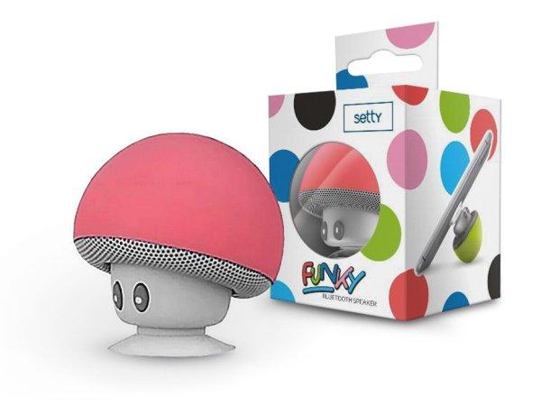 Setty vezeték nélküli bluetooth hangszóró - Setty Funky Bluetooth Speaker -
piros