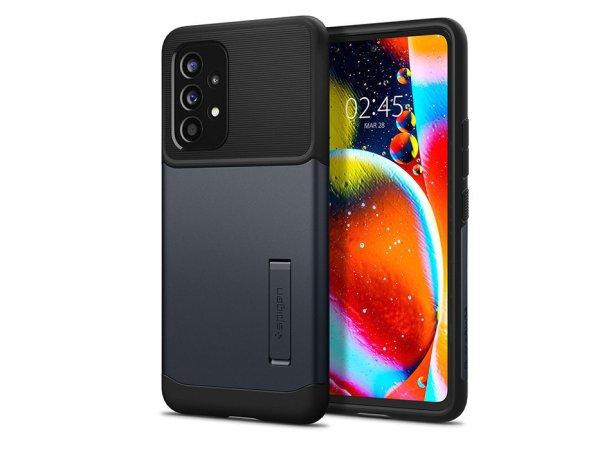 Samsung A536U Galaxy A53 5G ütésálló hátlap - Spigen Slim Armor -
fekete/metál