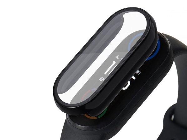 Xiaomi Mi Smart Band 5/Mi Smart Band 6 védőtok beépített edzett üveggel -
DEFENSE 360 - fekete (ECO csomagolás)