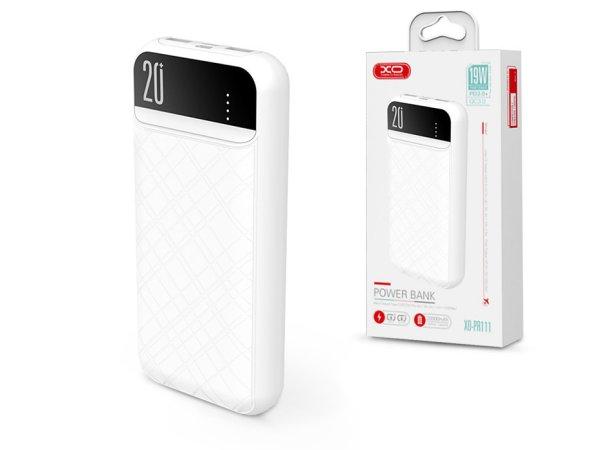 XO hordozható külső akkumulátor / power bank - 20.000 mAh - XO PR111 - 2xUSB
+ Type-C + microUSB + PD + QC3.0 - fehér