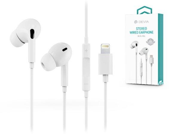 Devia sztereó felvevős fülhallgató - Lightning/Bluetooth - Devia Smart
Series Stereo Wired Earphone - fehér