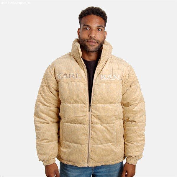 Téli kabát Karl Kani Retro Corduroy Puffer Jacket sand