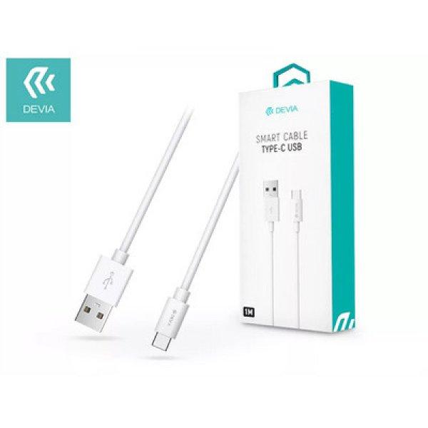 DEVIA USB - USB TYPE-C ADAT- ÉS TÖLTŐKÁBEL 1 M-ES VEZETÉKKEL - SMART USB
TYPE-C 2.0 CABLE - WHITE