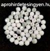 Cseh csiszolt goly gyngy - Chalk White Gray Luster - 3mm