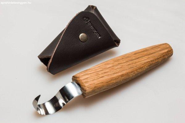 BeaverCraft SK1SOak - 25 mm, Oak Handle kanálfaragó kés - jobb, bőrtok