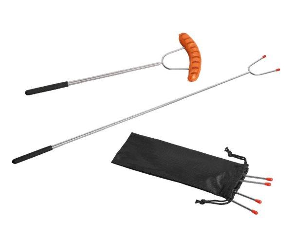 GrillMeister 2 darabos rozsdamentes acél teleszkópos grillnyárs,
szalonnasütő nyárs 24 - 86 cm, tároló és hordozó tasakkal (Expandable
Barbecue Skewers)