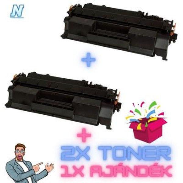 2+1DB-os PAKK, HP -hez, ► CF280A UTÁNGYÁRTOTT toner◄ +1 meglepetés
(►CRG719 és CE505A kompatibilis◄) (2X~2700 oldal)