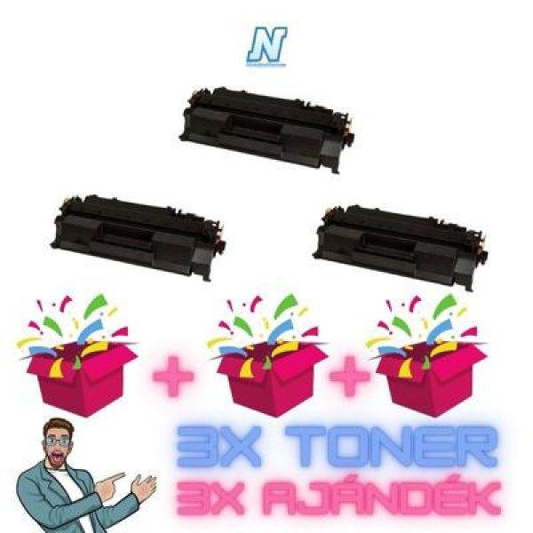 3+3 DB-os PAKK, HP -hez, ► CF280A UTÁNGYÁRTOTT toner◄ +3 db meglepetés
(►CRG719 és CE505A kompatibilis◄) (3X~2700 oldal)