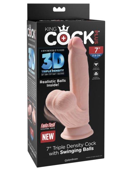  7" Triple Density Cock With Swinging Balls Light 