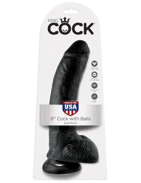  9" Cock with Balls  Black 