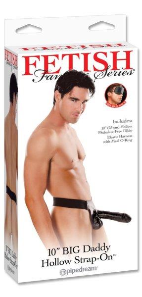  Big Daddy Hollow 10" Strap-on Black 