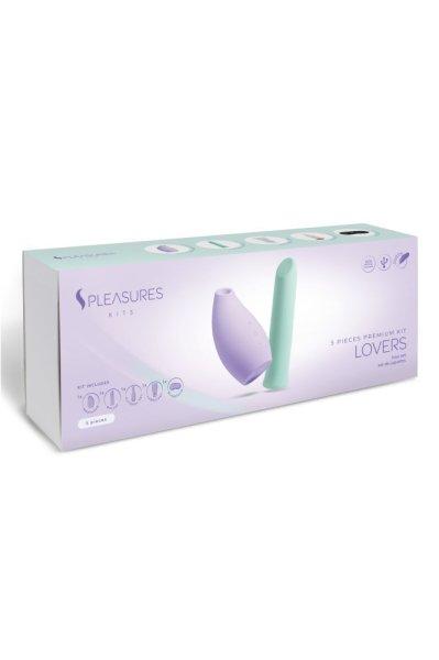  S Pleasures Velvet Lovers Kit - Purple & Mint 