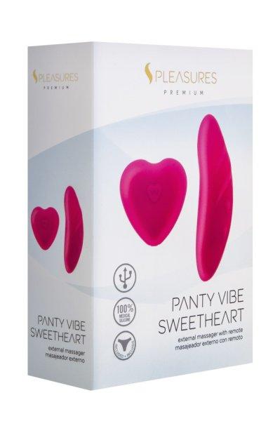  S Pleasures Premium Panty Vibe Sweetheart External Massager Pink 