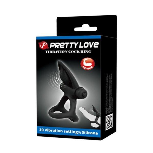  Pretty Love Vibration Cockring Black 