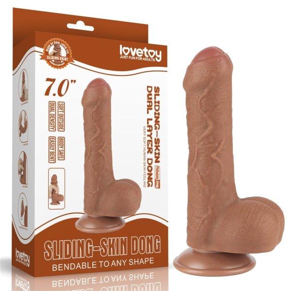  7'' Sliding Skin Dual Layer Dong Brown 