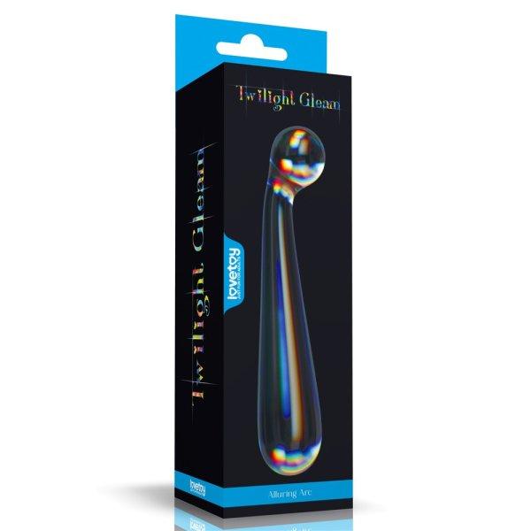  Twilight Gleam Glass Dildo- Alluring Arc 