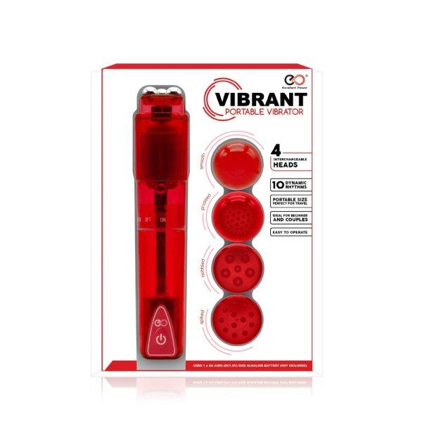  VIBBRANT PORTABLE VIBRATOR RED 