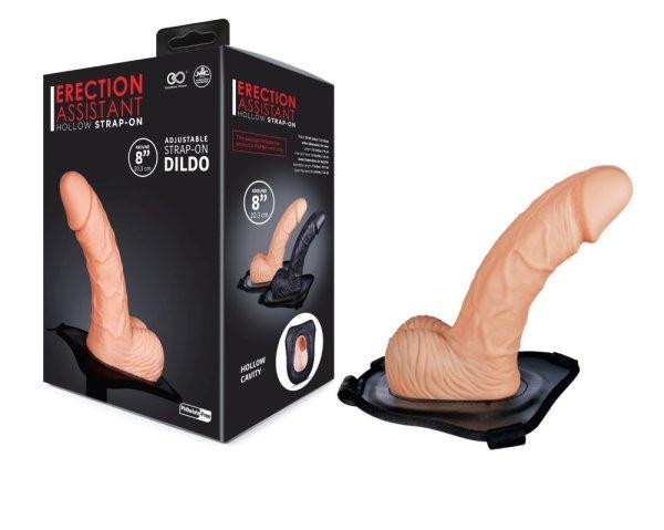  ERECTION ASSISTANT 8" HOLLOW STRAP-ON 