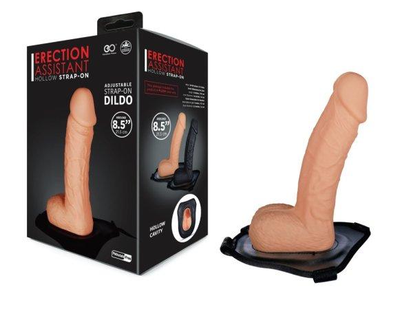  ERECTION ASSISTANT 8.5" HOLLOW STRAP-ON 