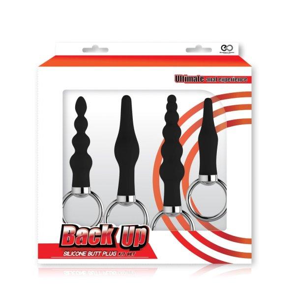  BACK UP BUTT PLUG KIT BLACK 