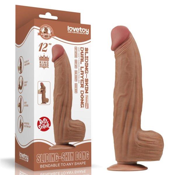  12'' King Sized Sliding Skin Dual Layer Dong Brown 