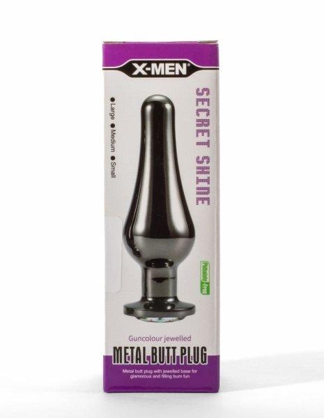  X-Men Secret Shine Gun Colour Jewelled Metal Butt Plug S 