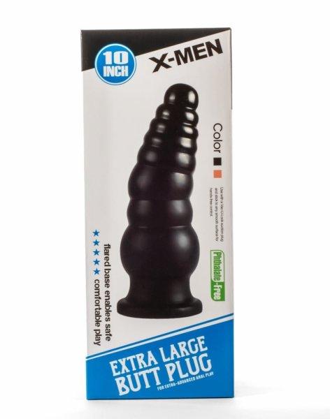  X-Men 10" Extra Large Butt Plug Black II 