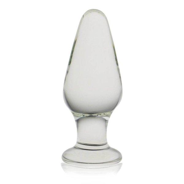  Glass Romance Anal Plug Clear 