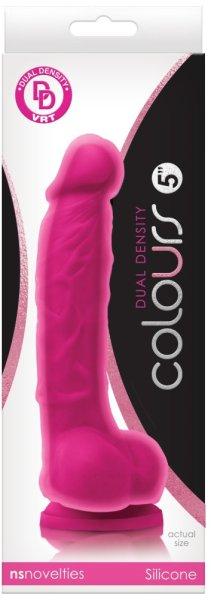  Colours Dual Density 5 inch Dildo Pink 