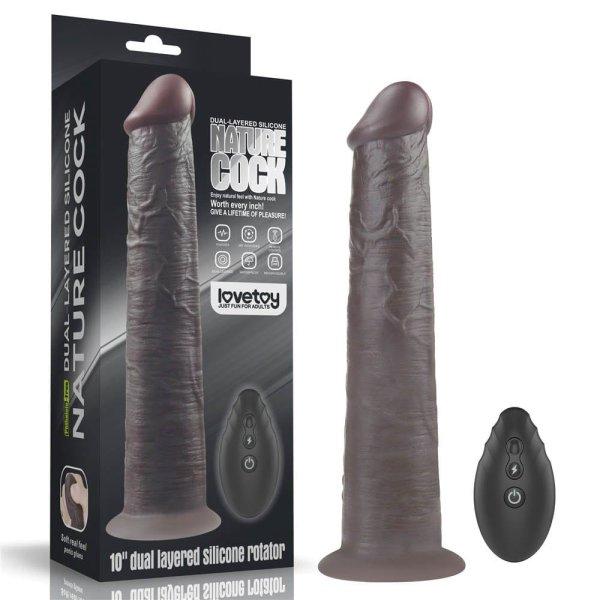  10'' Dual Layered Silicone Rotator Brown 