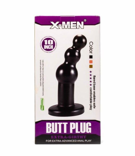  X-MEN 10.63" Extra Girthy Butt Plug Black 