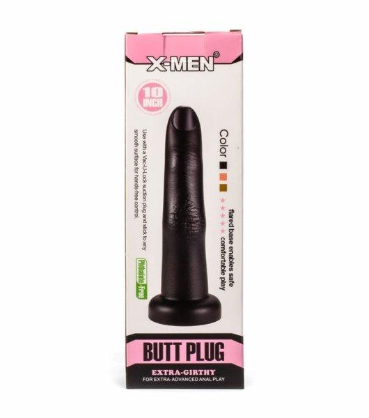  X-MEN 10.24" Extra Girthy Butt Plug Black 