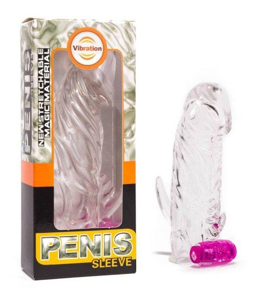  Penis Sleeve With Vibration Clear 