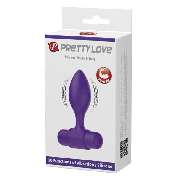  Pretty Love Vibra Butt Plug Purple 