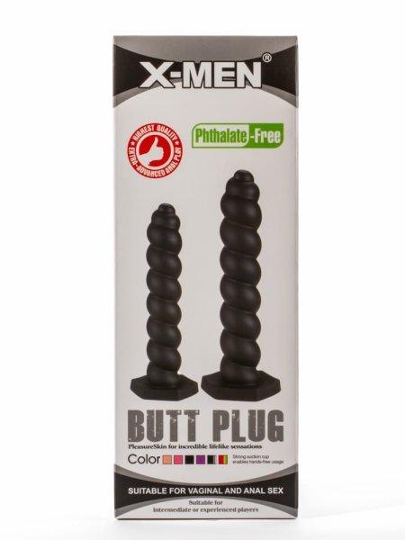  X-Men 9.45" Butt Plug Silicone Black M 