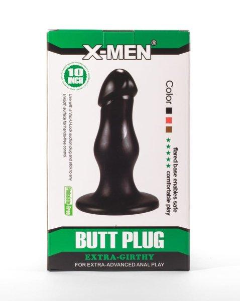  X-Men 8.66" Extra Girthy Butt Plug Black II 