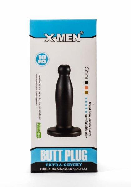  X-Men 9.45" Extra Girthy Butt Plug Black 