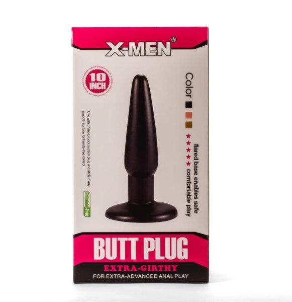  X-Men 10" Extra Girthy Butt Plug Black I 