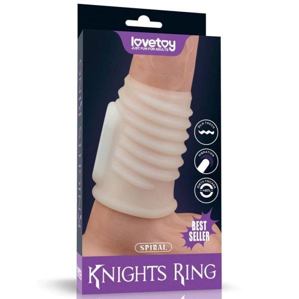  Vibrating Spiral Knights Ring (White) I 