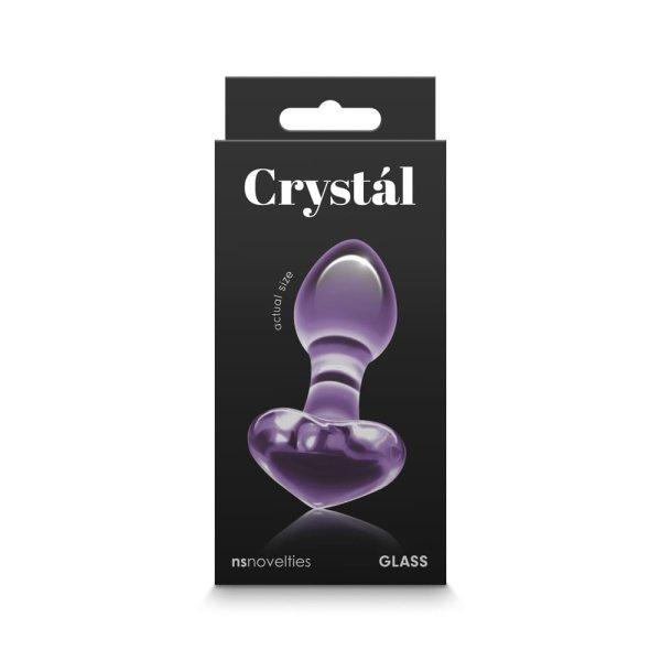  Crystal - Heart - Purple 