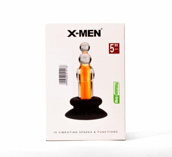  X-MEN 10 Speeds Vibrating Beaded Plug 