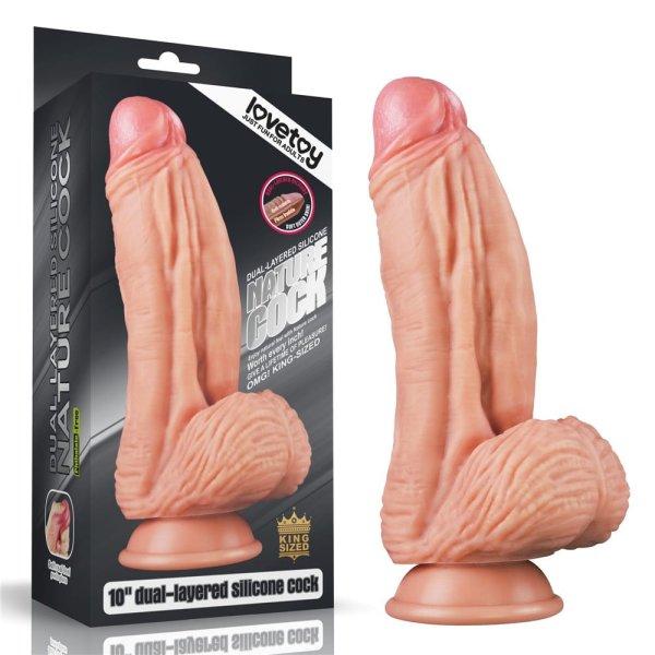  10" Dual-Layered Silicone Cock 