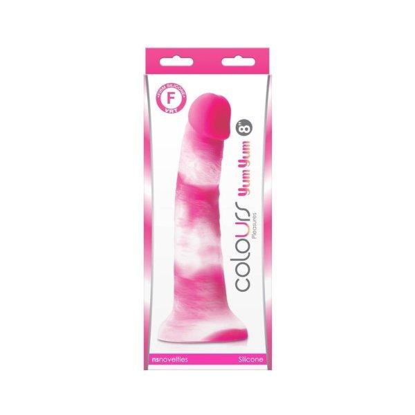  Colours - Pleasures - Yum Yum  8" Dildo - Pink 