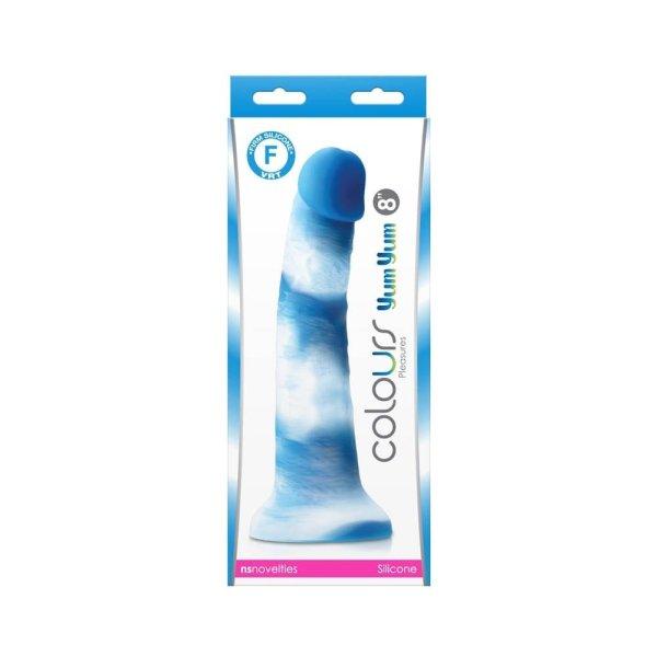  Colours - Pleasures - Yum Yum  8" Dildo - Blue 