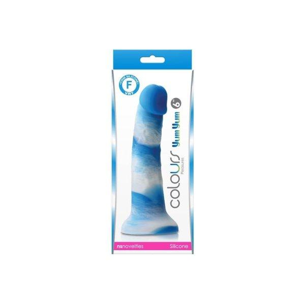  Colours - Pleasures - Yum Yum  6" Dildo - Blue 