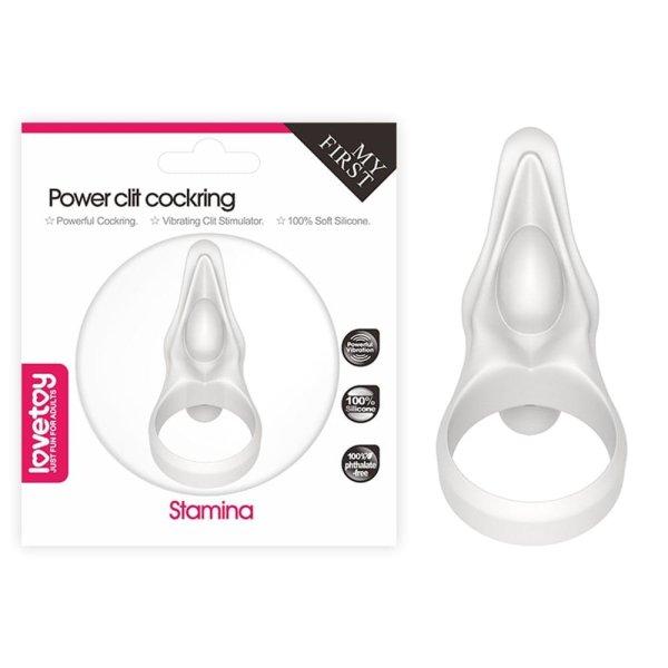  Power Clit Silicone Cockring White 